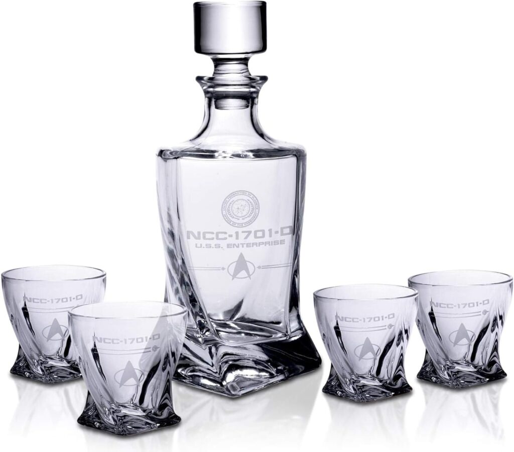 Star Trek: The Next Generation 5-Piece Whiskey Decanter Set