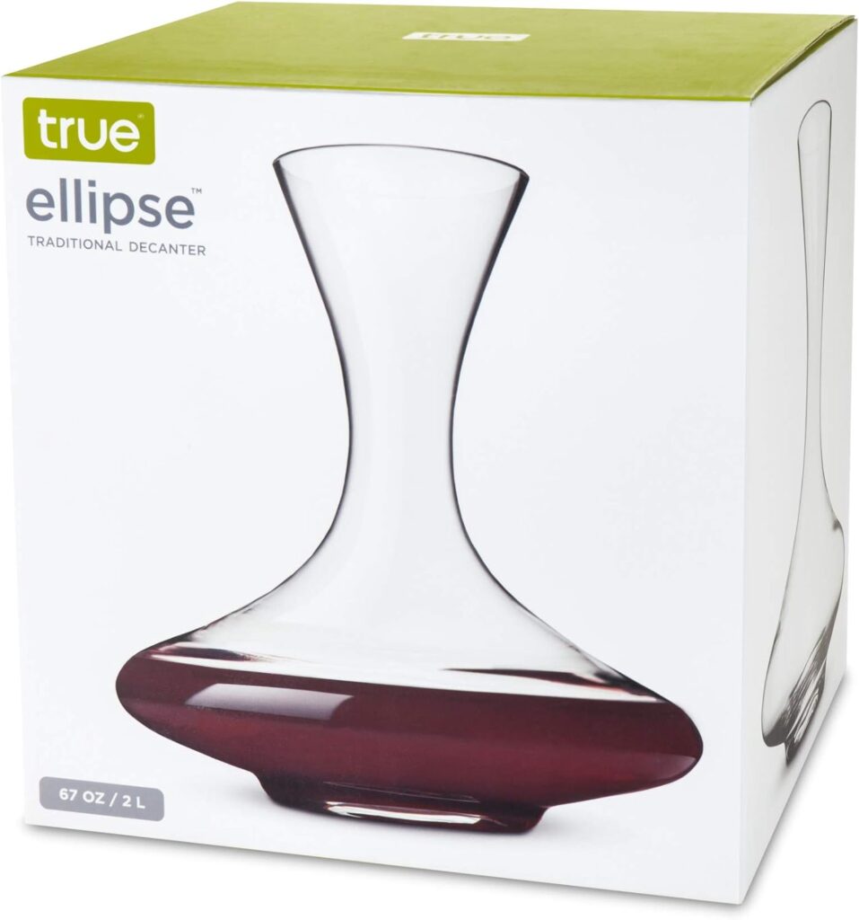 True 0994 Ellipse Traditional Decanter, Clear, 67 oz, Multicolor