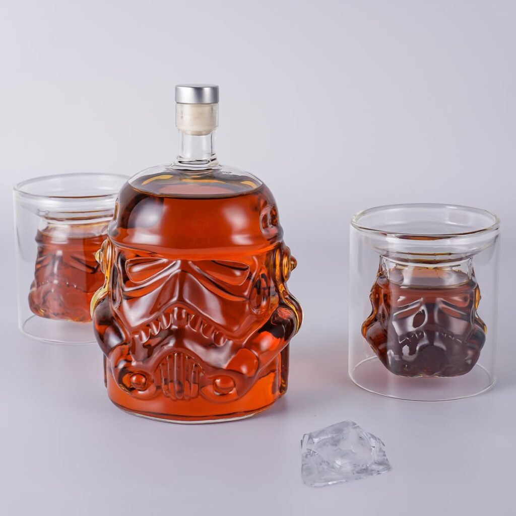 Whiskey Decanter Glasses Personalized Flask Carafe Decanter with 2 Glasses for Scotch, Bourbon, vodka, Liquor, Alcohol