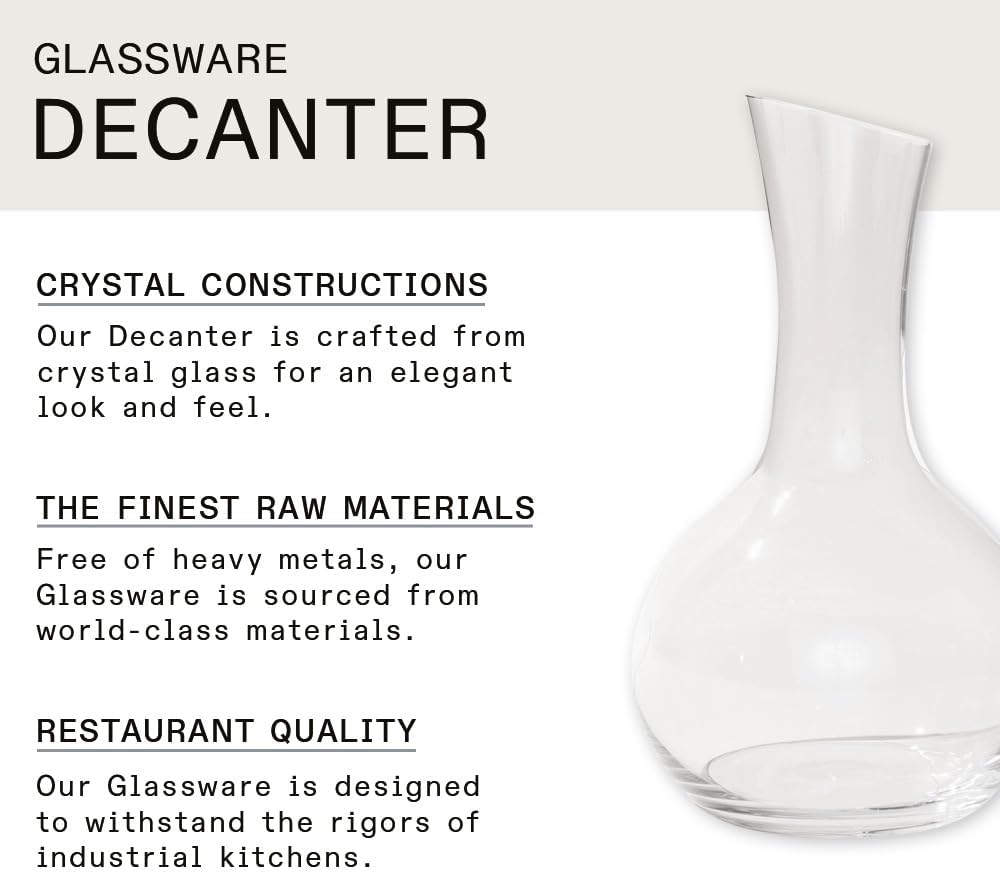 Made In Cookware - Wine Decanter - 1500 mL - Crystalline Glass - Made in Slovakia